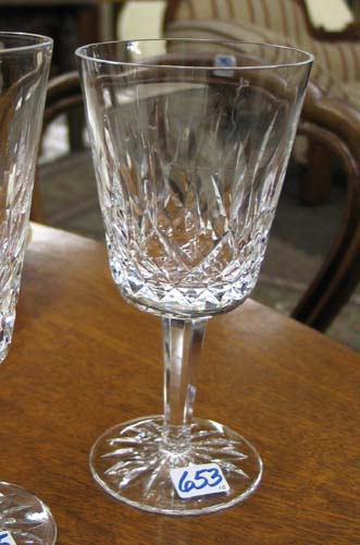 Appraisal: A SET OF TEN IRISH WATERFORD CUT CRYSTAL WINE GOBLETS