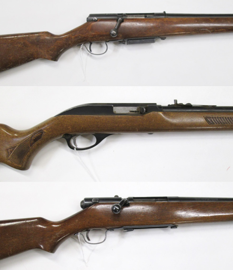 Appraisal: LOT OF THREE FIREARMS Glenfield model semi automatic rifle lr