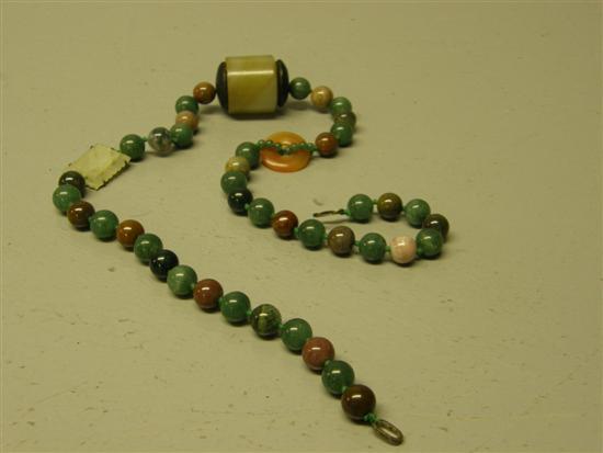 Appraisal: th century Jade necklace