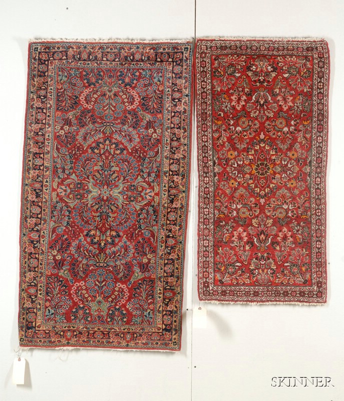 Appraisal: Two Sarouk Rugs West Persia second quarter th century one