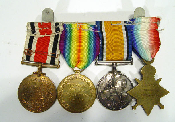 Appraisal: World War I Military medal group comprising - Star -