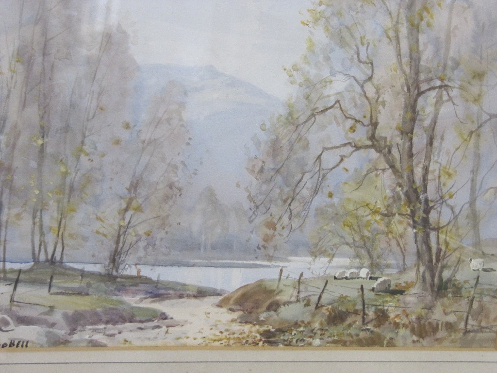 Appraisal: TOM CAMPBELL Watercolour 'Loch Achray' signed