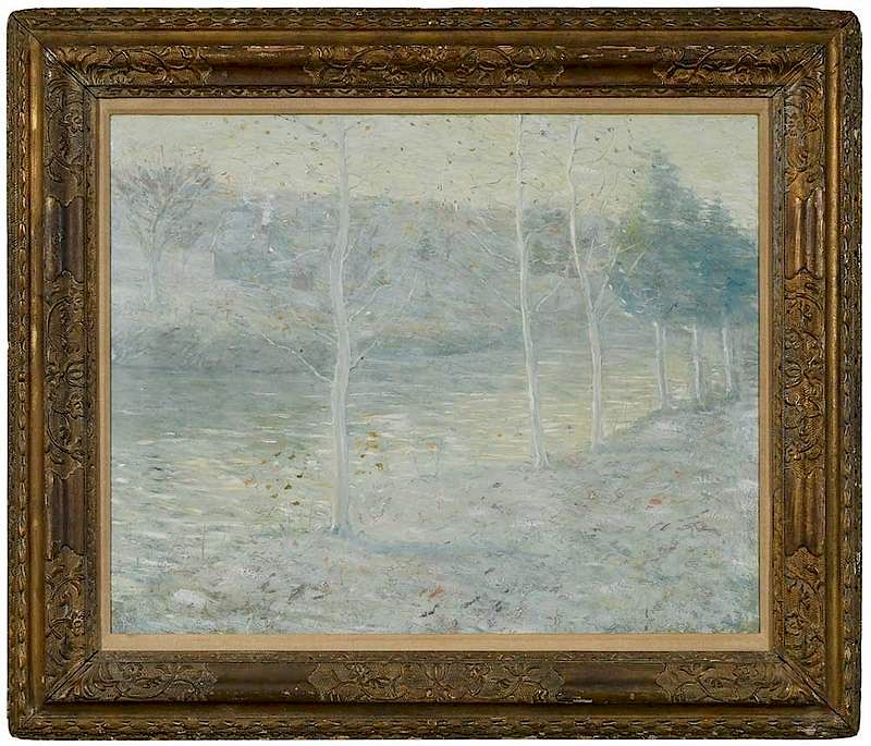 Appraisal: Ernest Lawson American - Winter River faintly signed lower left