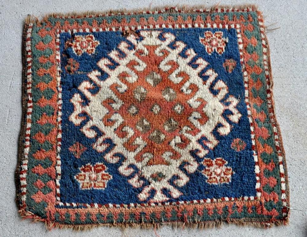 Appraisal: Caucasian Kazak Mat Caucasian Kazak mat th century ' long