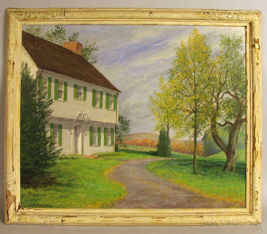 Appraisal: R Limbach O M Middletown CT House charming oil on