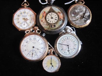 Appraisal: Six open face pocket watches th th century