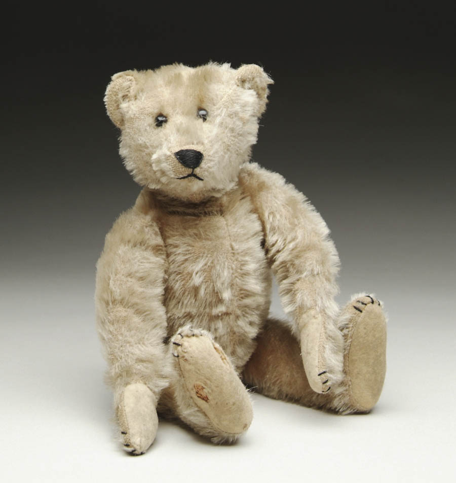 Appraisal: BEIGE MOHAIR TEDDY BEAR cm With long arms shoe button