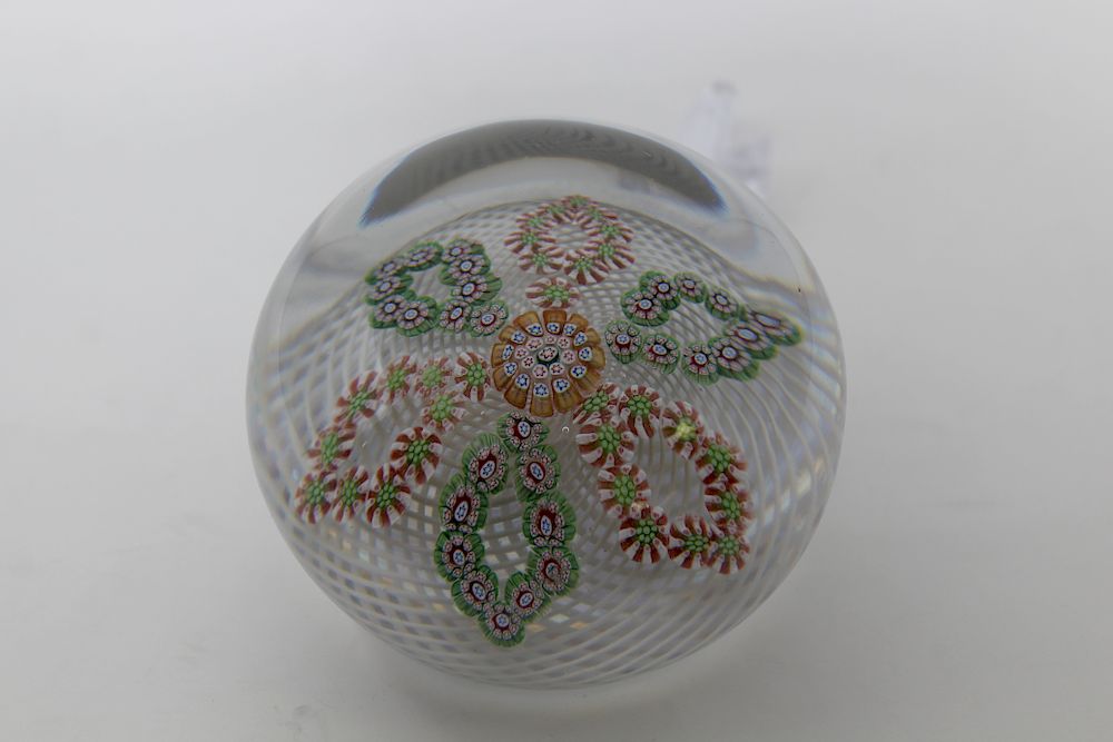 Appraisal: Saint Louis Patterned Millefiori Paperweight Saint Louis Patterned Millefiori Paperweight