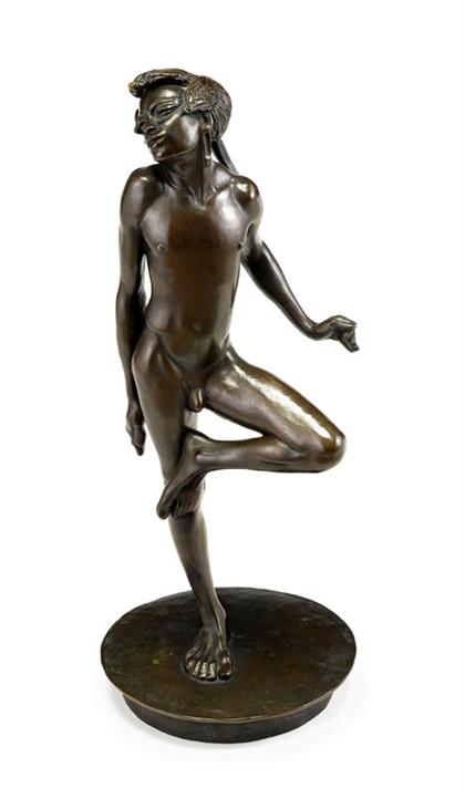 Appraisal: Beni Ferenczy Hungarian - standing figure Bronze medium brown patina