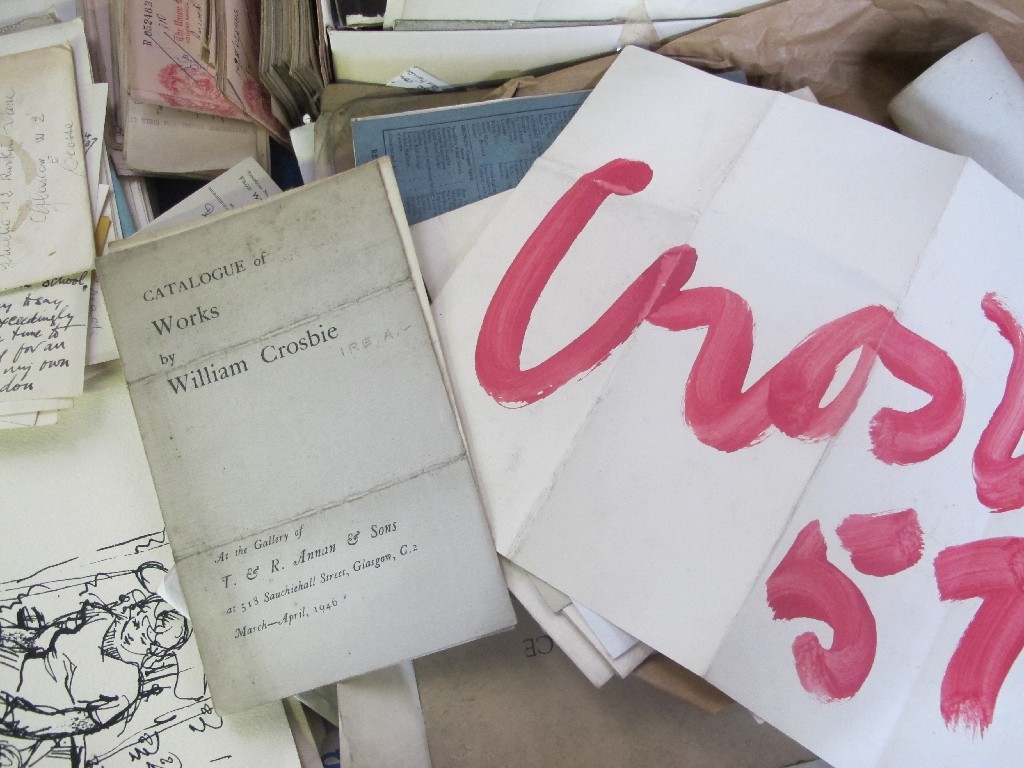 Appraisal: WILLIAM CROSBIE RSA RGI - A quantity of ephemera comprising