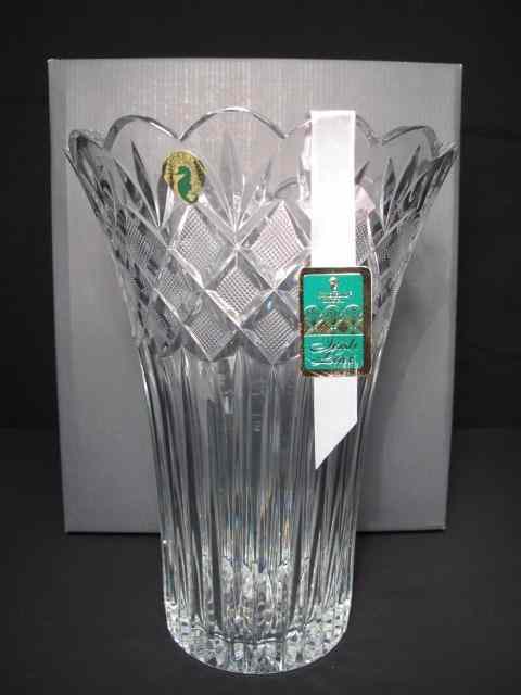 Appraisal: Waterford cut crystal vase Includes original boxing Irish lace pattern