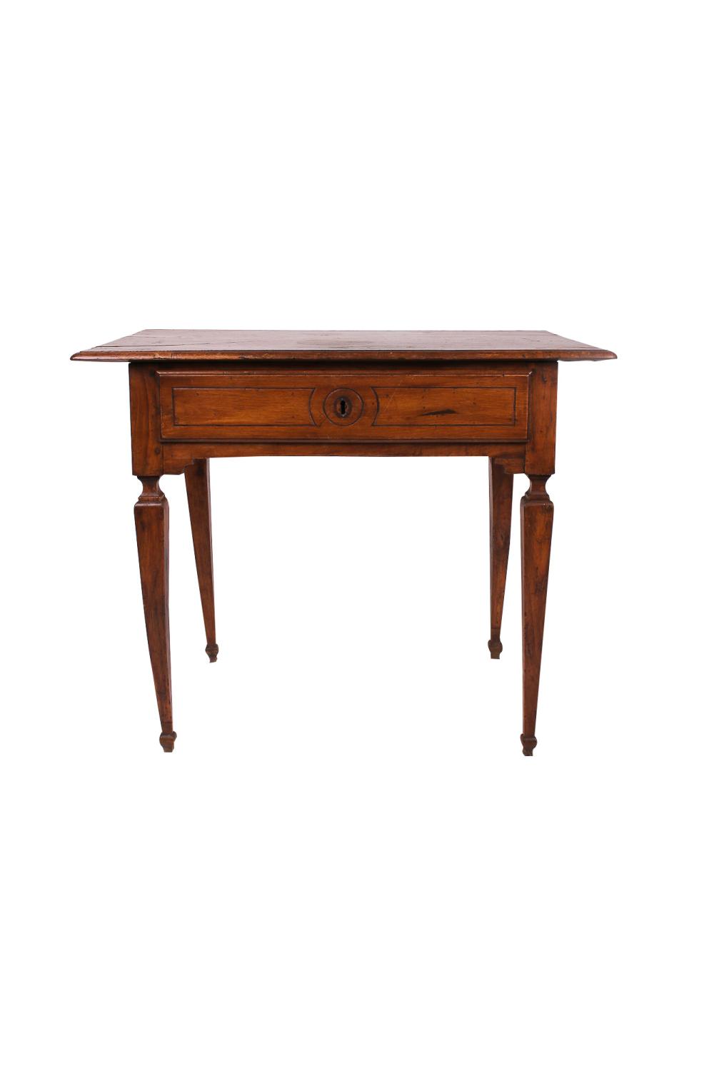 Appraisal: DIRECTOIRE FRUITWOOD OCCASIONAL TABLEwith a single and key Condition with