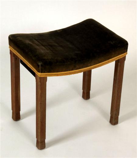 Appraisal: A George IV limed oak coronation stool By Waring and