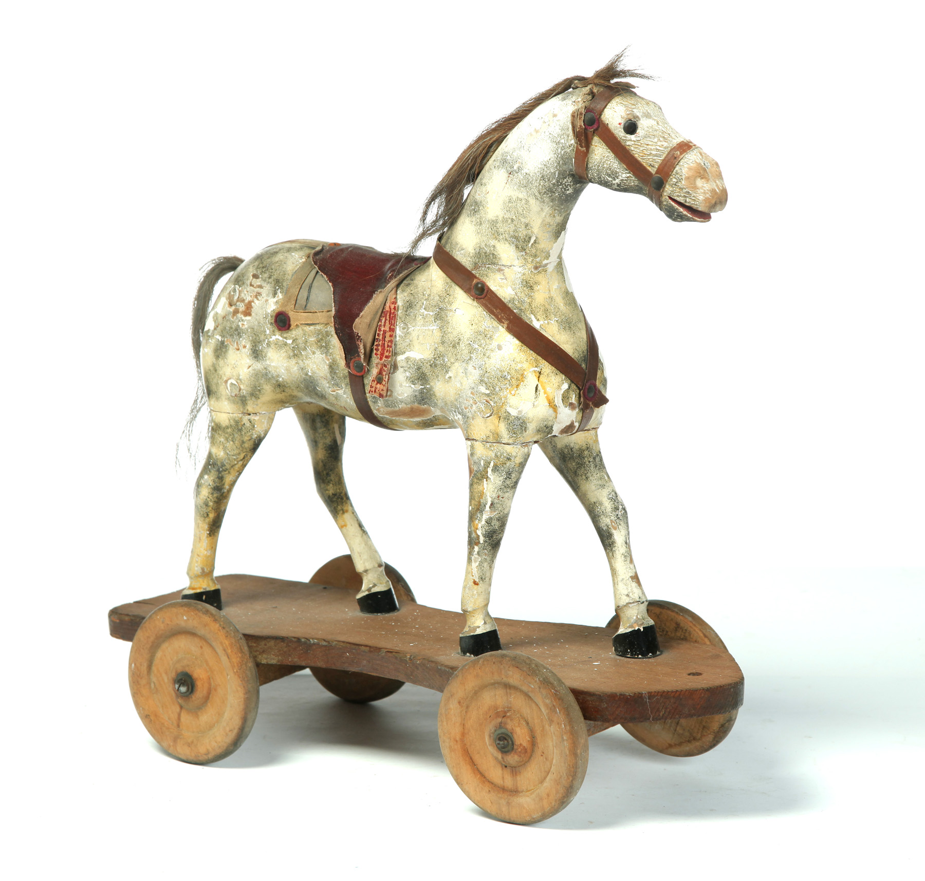 Appraisal: HORSE PULL TOY American or German late th-early th century