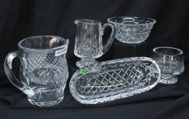 Appraisal: Group of Waterford crystal tableware including oval relish creamer and