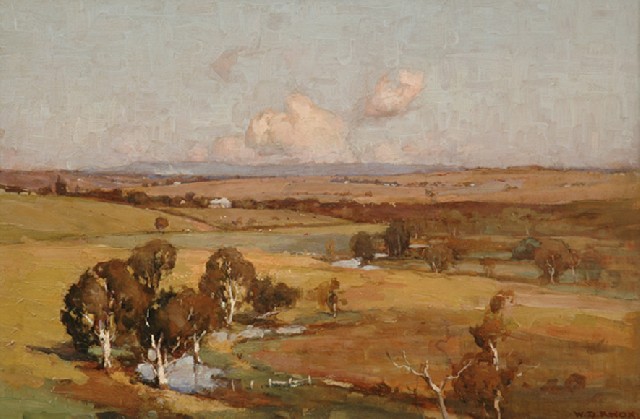 Appraisal: Attributed to W D Knox - Landscape oil on canvas