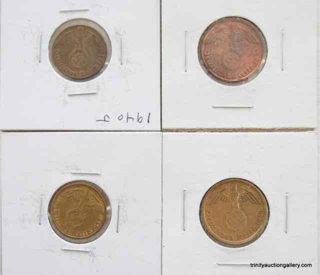 Appraisal: German Nazi Party rd Reich CoinsIncludes the following J Reichspfennig