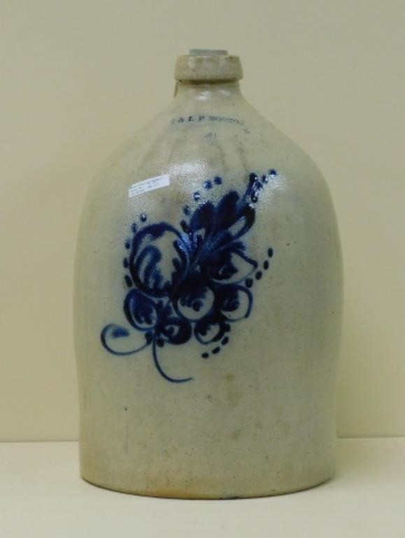 Appraisal: GALLON STONEWARE JUG TH C BY E L NORTONof Bennington