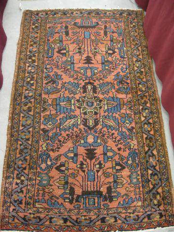 Appraisal: Lilihan Persian Handmade Rug fancy floral on salmon field '