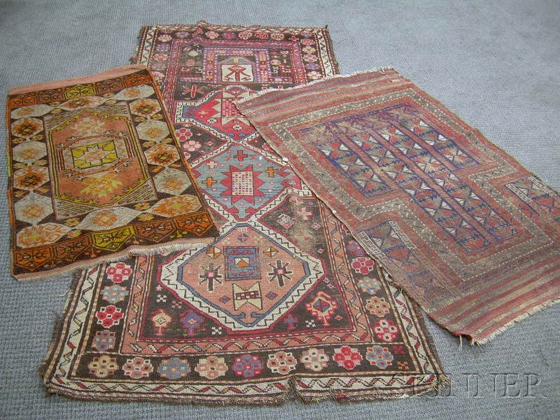 Appraisal: Three Oriental Rugs th century one Karabagh prayer ft in