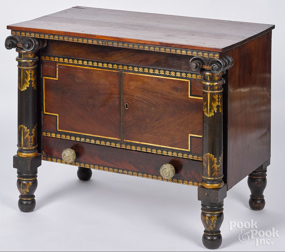 Appraisal: Classical rosewood commode ca retaining i Classical rosewood commode ca