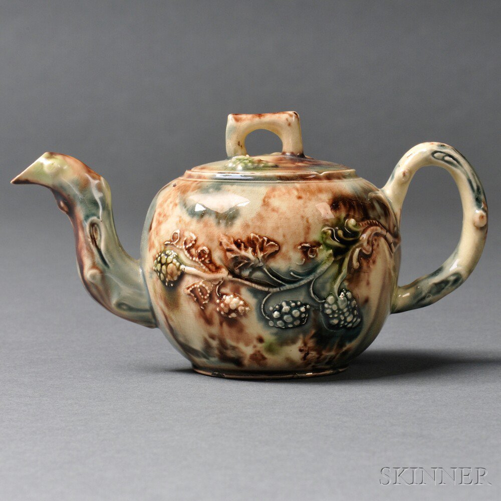 Appraisal: Staffordshire Small Size Teapot and Cover England c globular shape