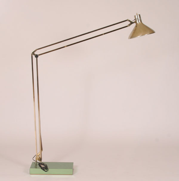 Appraisal: Modern industrial design weighted erector floor lamp complimentary polished tonal