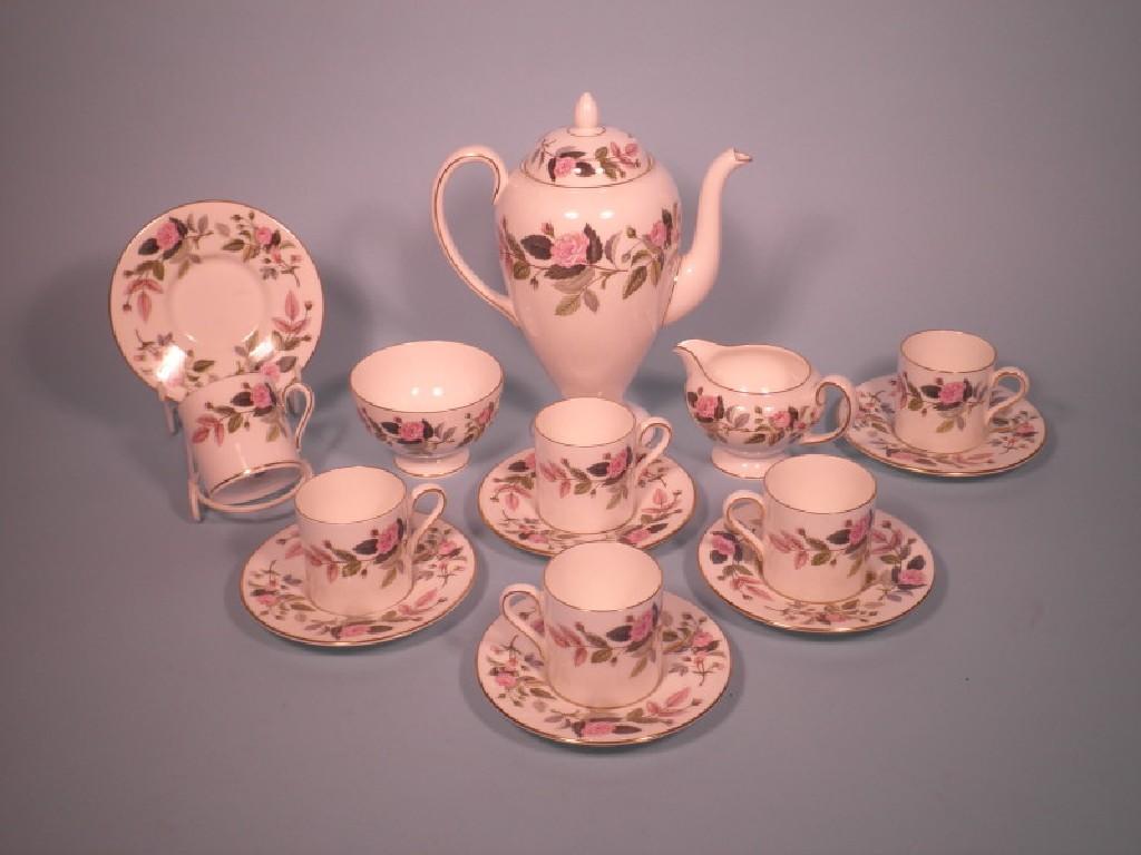 Appraisal: A Wedgwood Hathaway Rose coffee service comprising coffee pot and