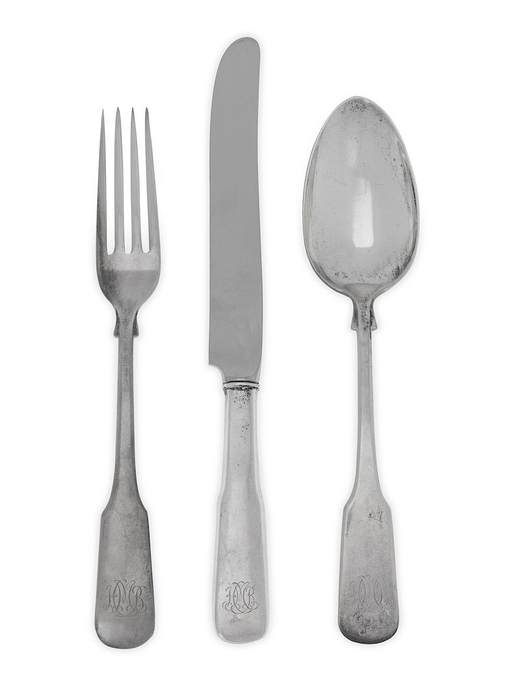 Appraisal: A Cartier Silver Flatware Service A Cartier Silver Flatware Service