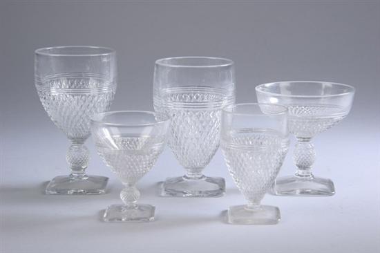 Appraisal: -PIECE GLASS PARTIAL STEMWARE SERVICE Comprising eleven wine glasses water