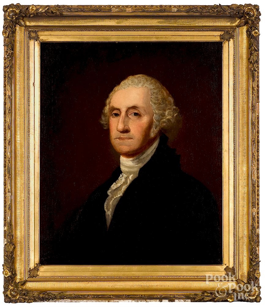 Appraisal: Oil on canvas portrait of George Washington Exclusive on Bidsquare