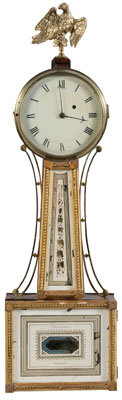 Appraisal: Simon Willard Banjo Clock Roxbury Massachusetts early th century mahogany