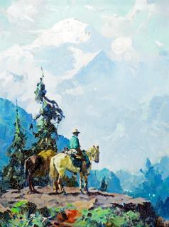 Appraisal: Eustace Ziegler - Mt McKinley and Horsemanoil on board inchessigned