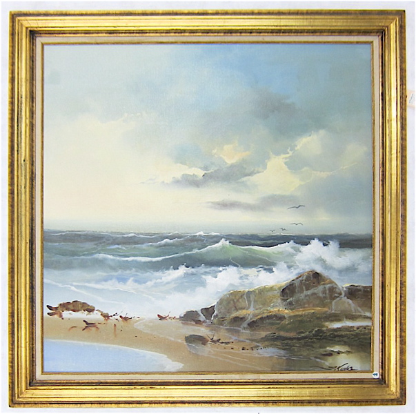 Appraisal: JOSEF KUGLER OIL ON CANVAS German American th century Seascape