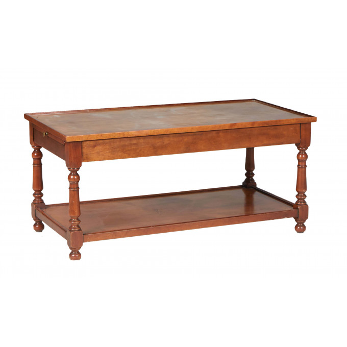 Appraisal: French Carved Walnut Coffee Table th c the galleried top