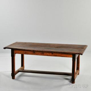 Appraisal: Mission-style English Oak Table late th early th century with