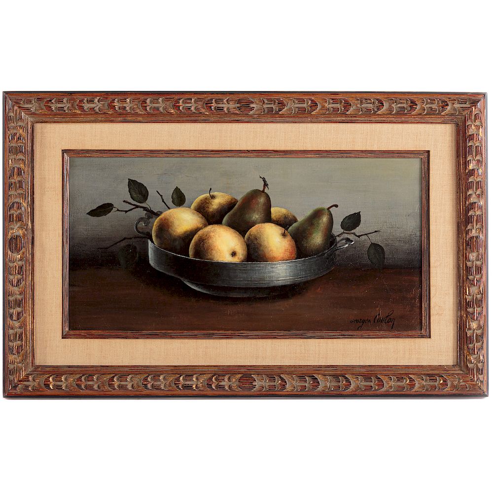 Appraisal: Georges Coulon Still Life with Fruit French - Oil on