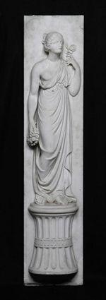 Appraisal: FIGURAL MARBLE CHIMNEYPIECE JAMB in tall x in wide Christie's