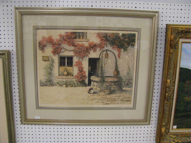 Appraisal: French Drypoint Etching well home signed numbered