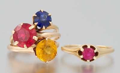 Appraisal: A Fun Group of Vintage Rings k k and k