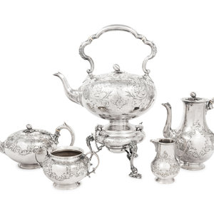 Appraisal: An American Silver-Plate Four-Piece Tea and Coffee Service comprising a