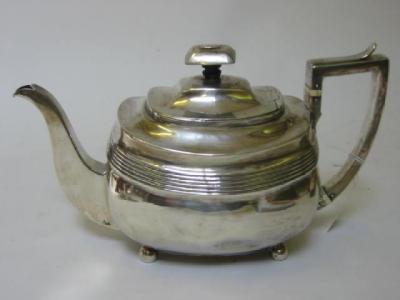 Appraisal: A GEORGE III TEAPOT maker's mark W B London of