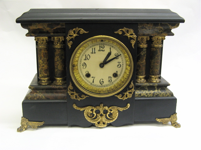 Appraisal: NEW HAVEN CLOCK CO VICTORIAN MANTLE CLOCK time and strike