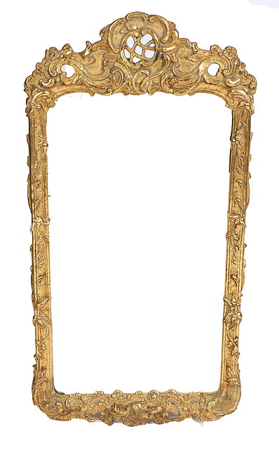 Appraisal: A GEORGE II PIER GLASS with giltwood and gesso moulded