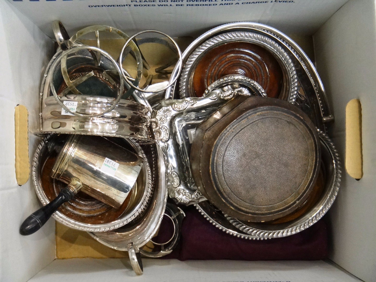 Appraisal: Plated wares comprising a shaped oval cake basket with a