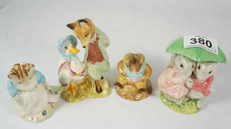 Appraisal: Royal Albert Beatrix Potter Figures Goody and Timmy Tiptoes Ribby