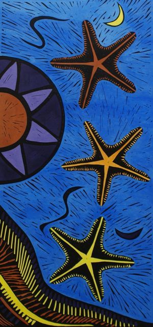 Appraisal: Michaela Kobar Starfish Interior screenprint signed and dated 'Michaela Kobar