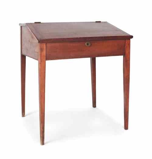 Appraisal: Pennsylvania cherry work desk with an interior with drawers h