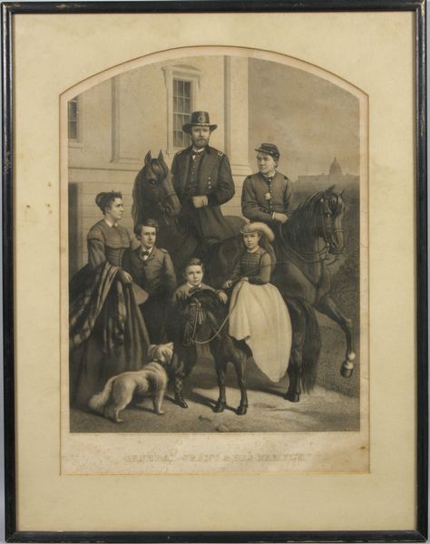 Appraisal: th Century engraving of the Grant family x x framed