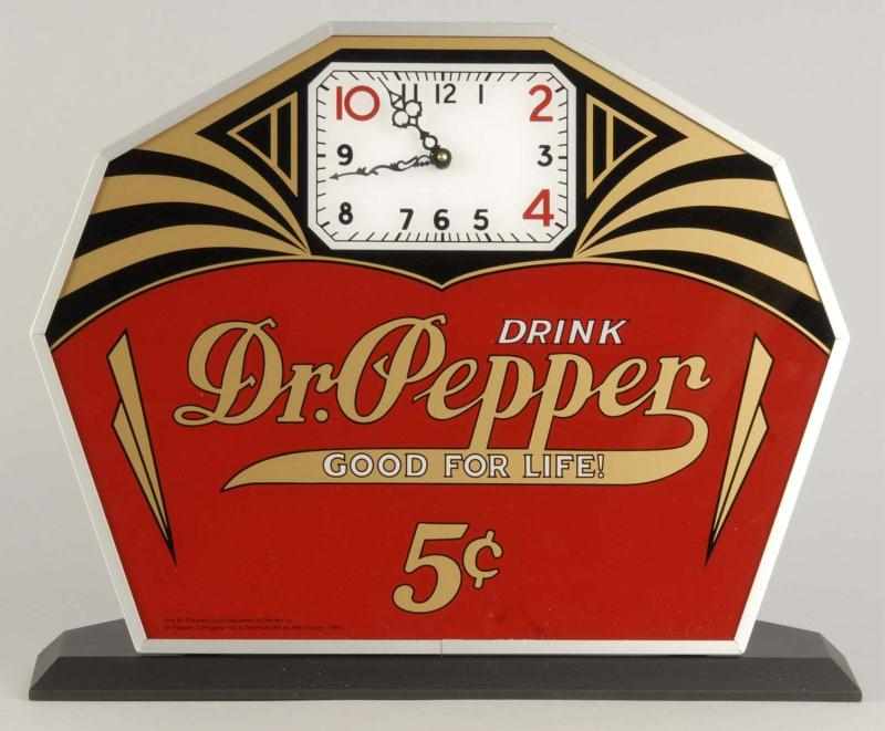 Appraisal: Dr Pepper Replica Clock Description s to s Based on